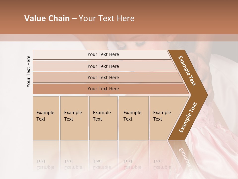 Blond Flower Girl Wearing A Pink Dress With Bead-Work PowerPoint Template