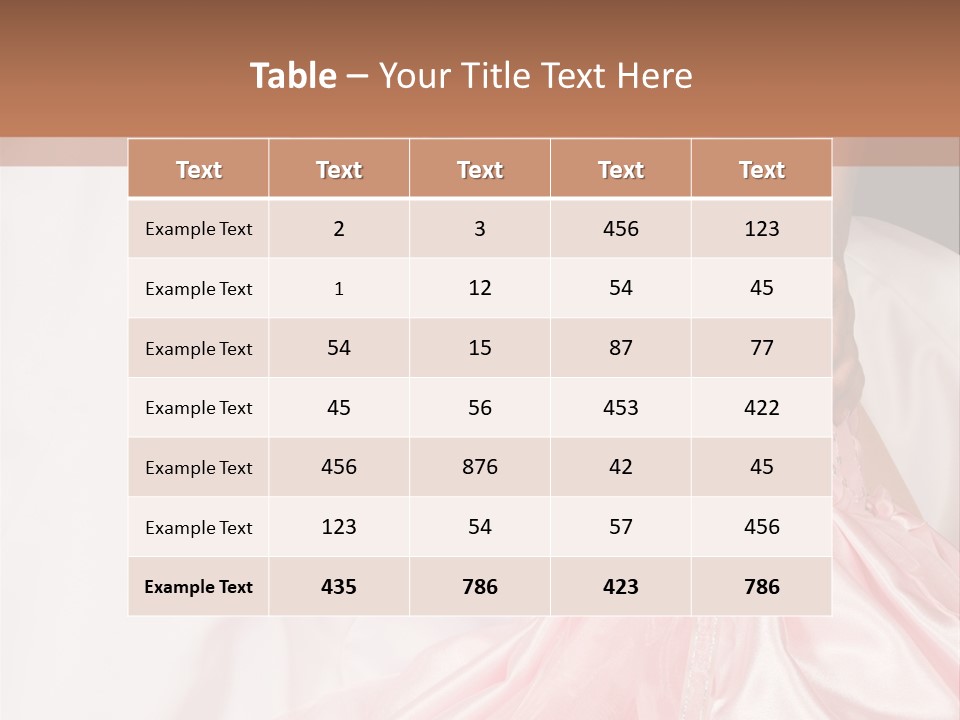 Blond Flower Girl Wearing A Pink Dress With Bead-Work PowerPoint Template