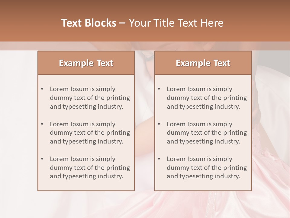 Blond Flower Girl Wearing A Pink Dress With Bead-Work PowerPoint Template