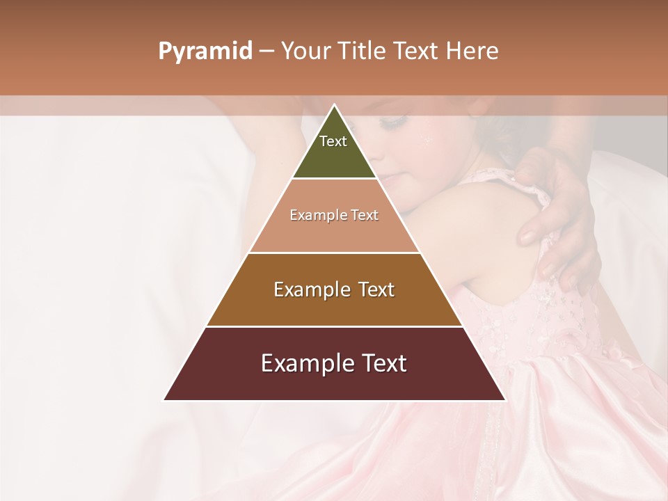 Blond Flower Girl Wearing A Pink Dress With Bead-Work PowerPoint Template