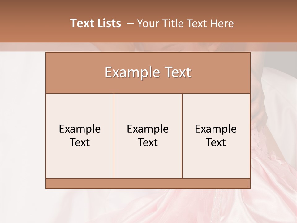 Blond Flower Girl Wearing A Pink Dress With Bead-Work PowerPoint Template