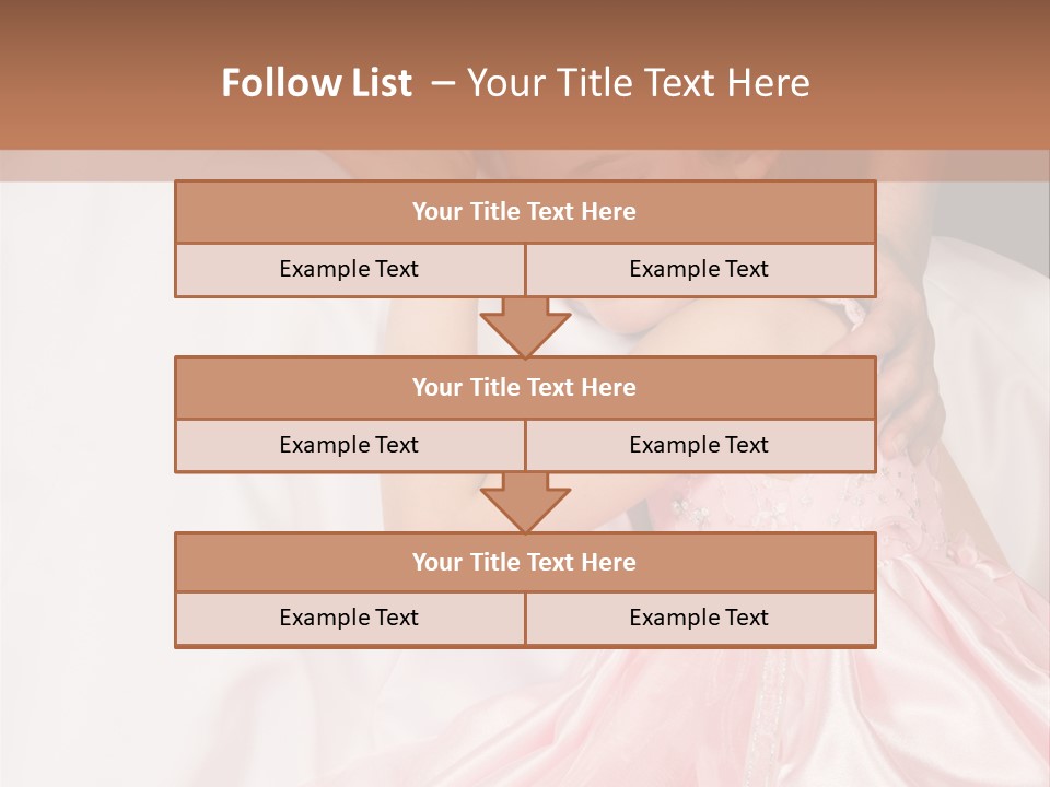 Blond Flower Girl Wearing A Pink Dress With Bead-Work PowerPoint Template