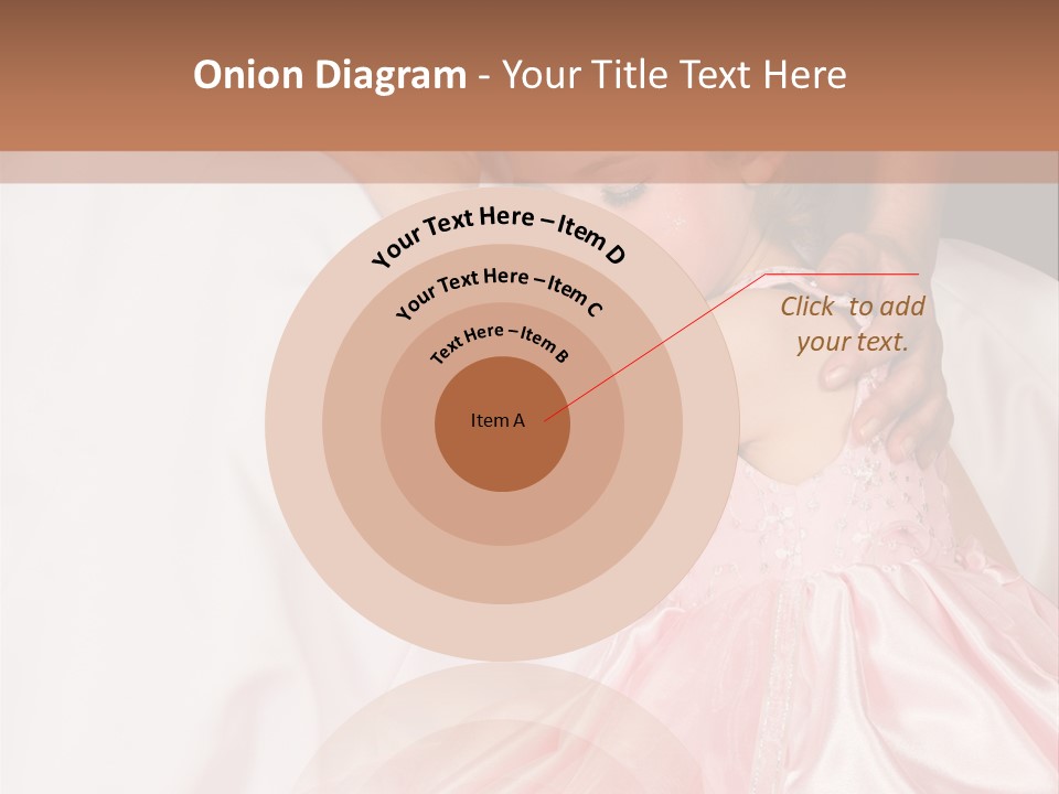 Blond Flower Girl Wearing A Pink Dress With Bead-Work PowerPoint Template