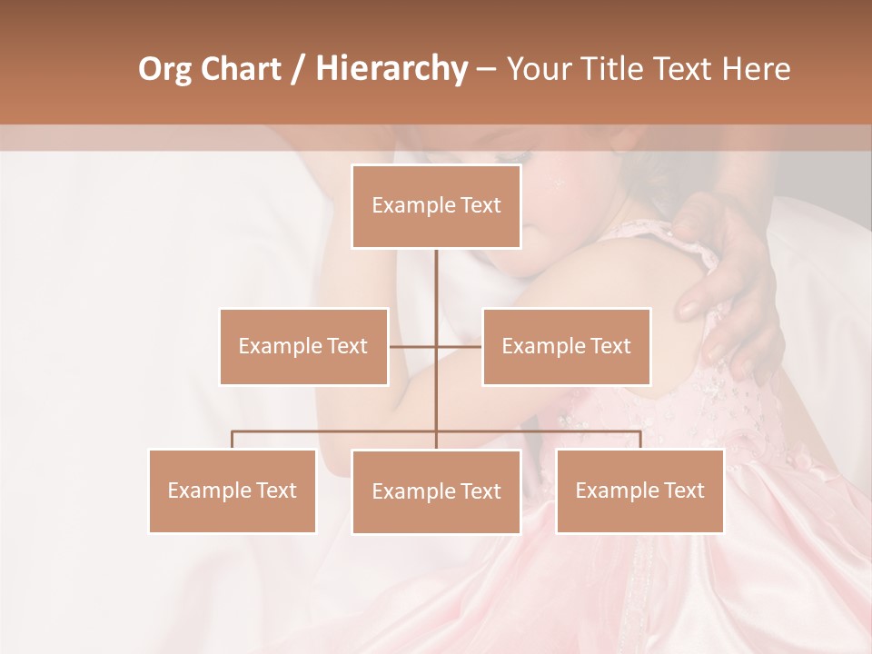 Blond Flower Girl Wearing A Pink Dress With Bead-Work PowerPoint Template