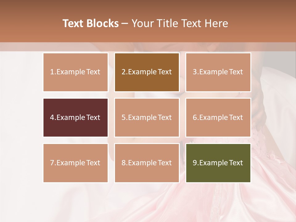 Blond Flower Girl Wearing A Pink Dress With Bead-Work PowerPoint Template