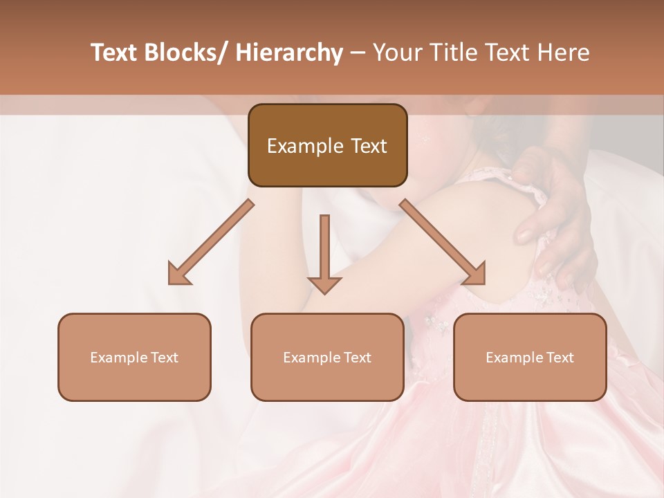 Blond Flower Girl Wearing A Pink Dress With Bead-Work PowerPoint Template