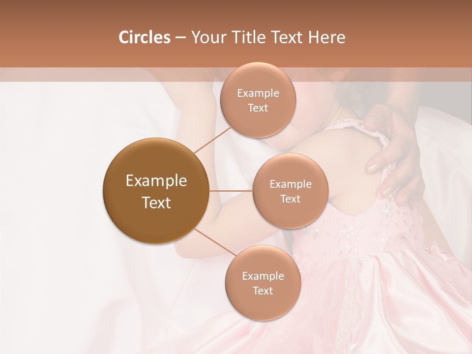 Blond Flower Girl Wearing A Pink Dress With Bead-Work PowerPoint Template