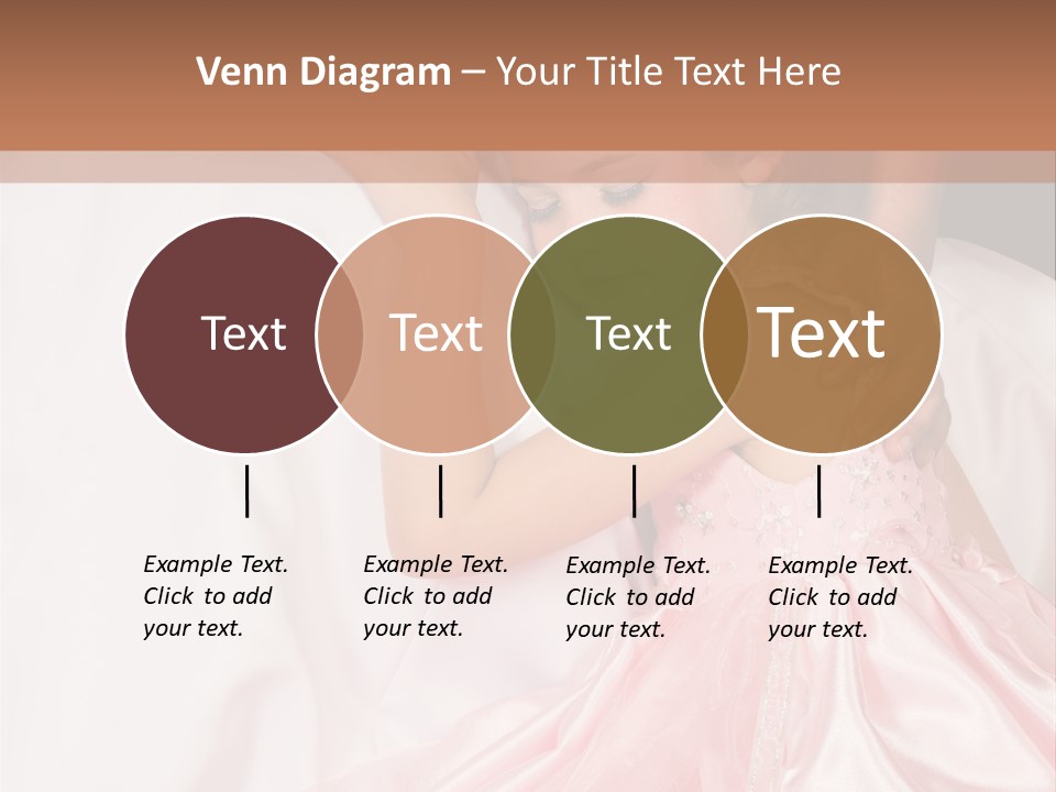 Blond Flower Girl Wearing A Pink Dress With Bead-Work PowerPoint Template