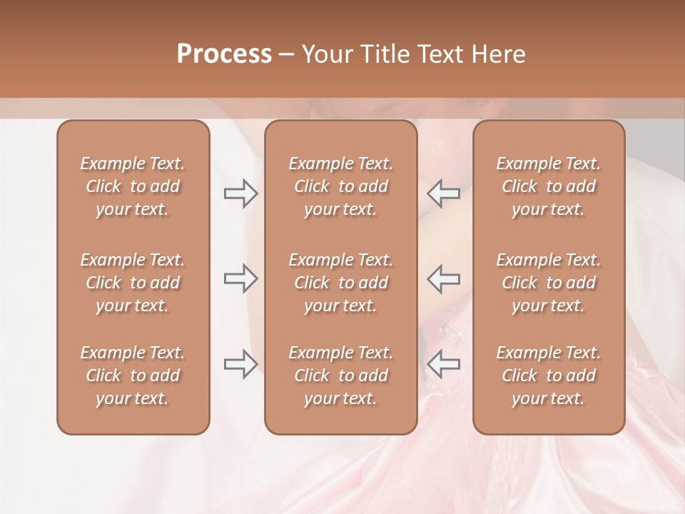 Blond Flower Girl Wearing A Pink Dress With Bead-Work PowerPoint Template