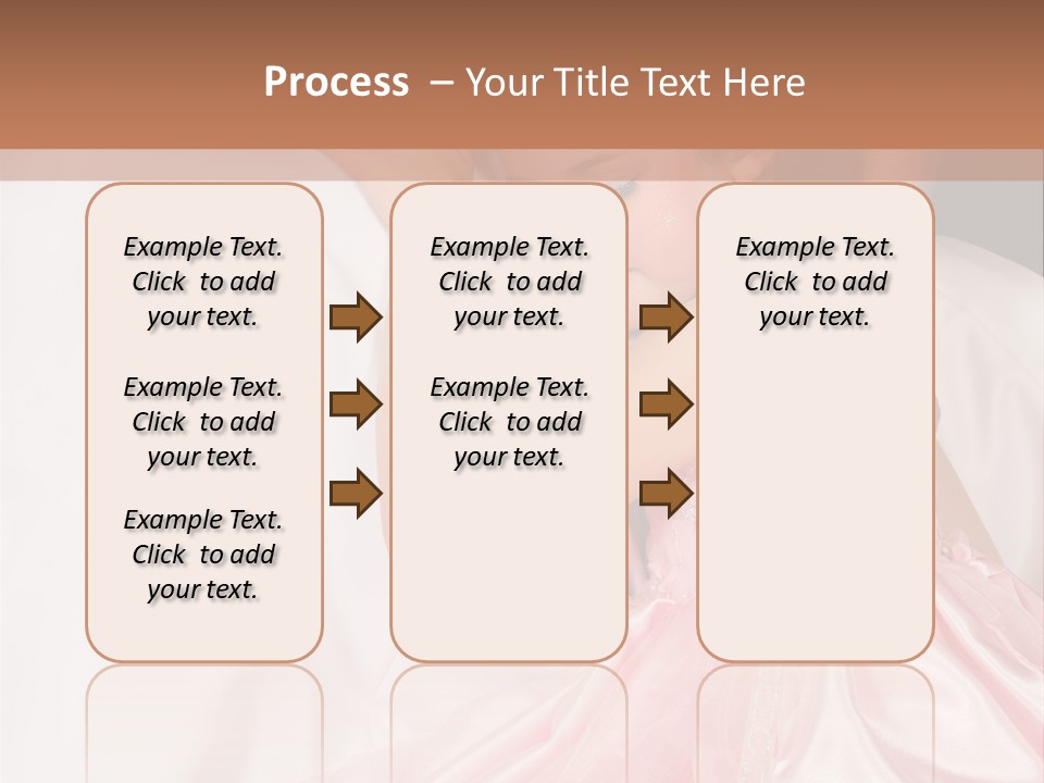 Blond Flower Girl Wearing A Pink Dress With Bead-Work PowerPoint Template