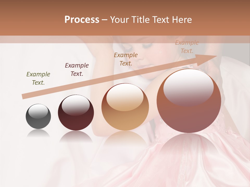 Blond Flower Girl Wearing A Pink Dress With Bead-Work PowerPoint Template