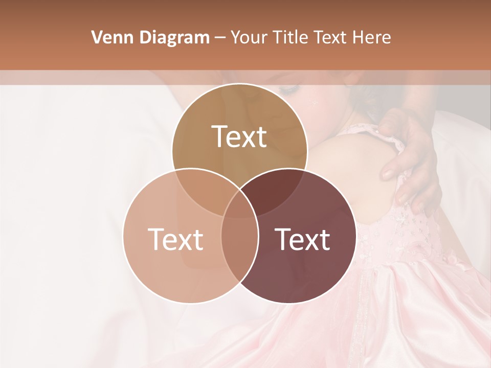 Blond Flower Girl Wearing A Pink Dress With Bead-Work PowerPoint Template