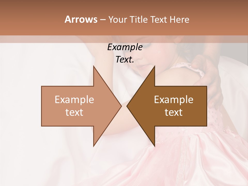 Blond Flower Girl Wearing A Pink Dress With Bead-Work PowerPoint Template