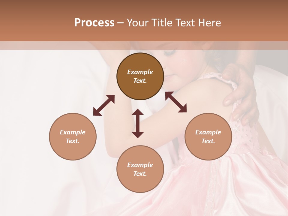 Blond Flower Girl Wearing A Pink Dress With Bead-Work PowerPoint Template