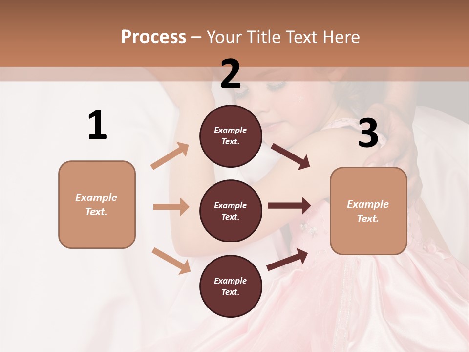 Blond Flower Girl Wearing A Pink Dress With Bead-Work PowerPoint Template