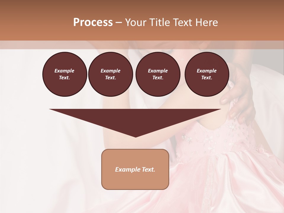 Blond Flower Girl Wearing A Pink Dress With Bead-Work PowerPoint Template