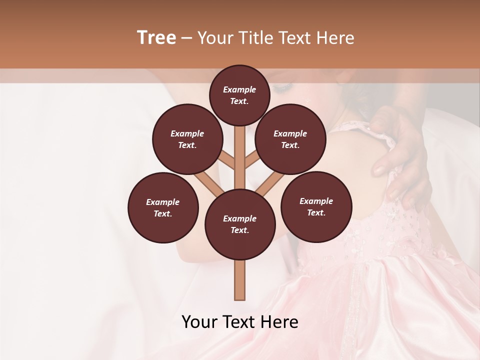 Blond Flower Girl Wearing A Pink Dress With Bead-Work PowerPoint Template