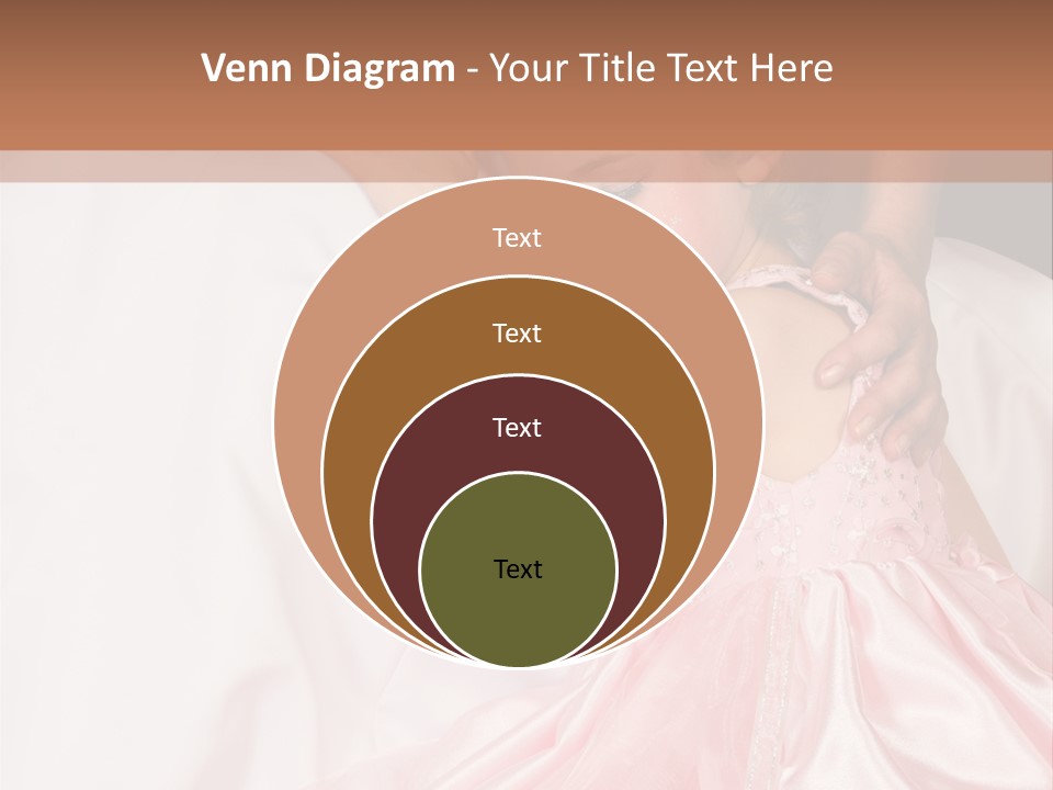 Blond Flower Girl Wearing A Pink Dress With Bead-Work PowerPoint Template