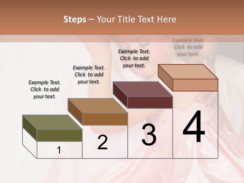 Blond Flower Girl Wearing A Pink Dress With Bead-Work PowerPoint Template