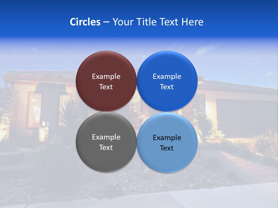 Contemporary Design House Facade PowerPoint Template