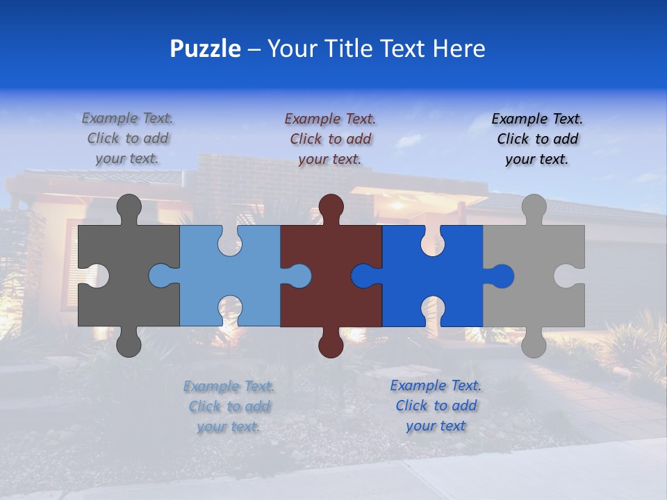 Contemporary Design House Facade PowerPoint Template