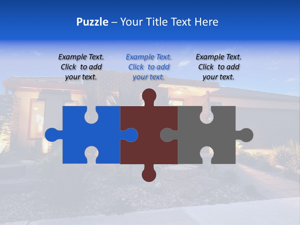 Contemporary Design House Facade PowerPoint Template