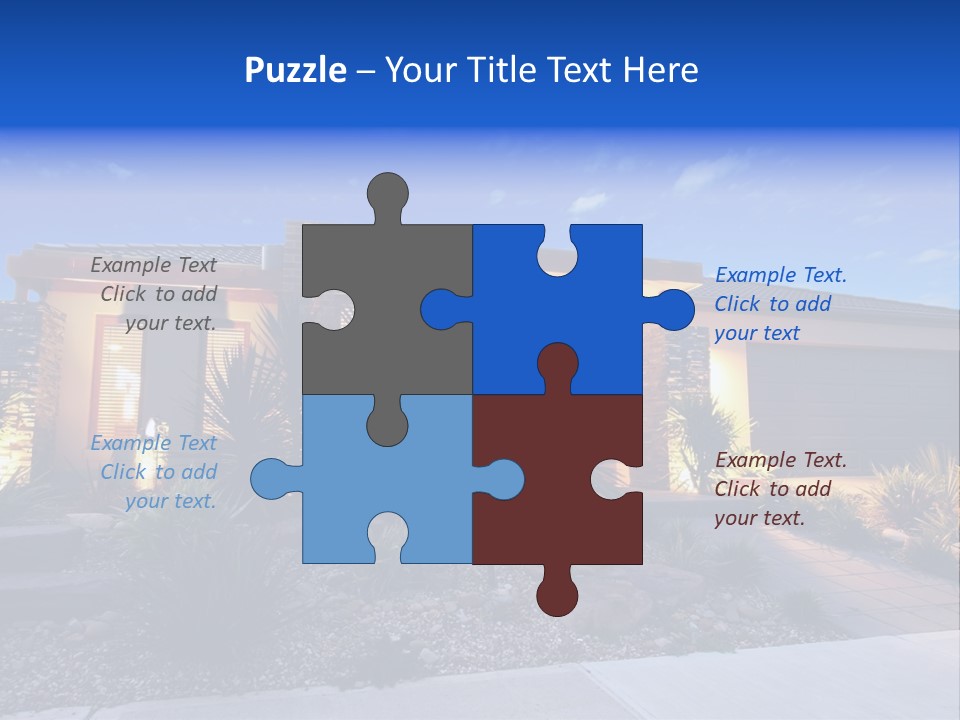 Contemporary Design House Facade PowerPoint Template