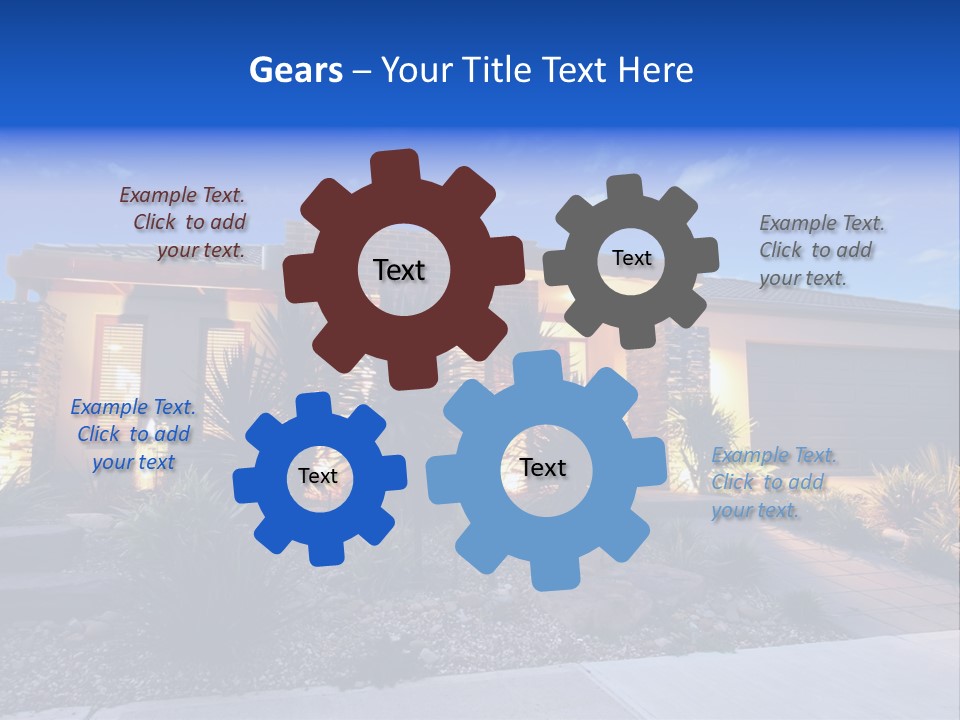 Contemporary Design House Facade PowerPoint Template