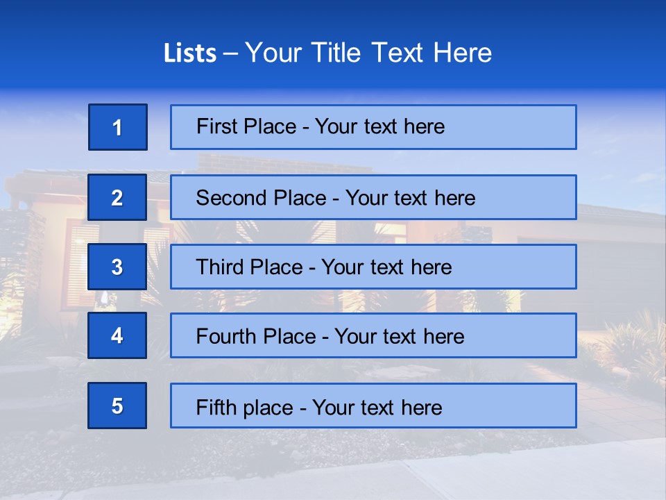 Contemporary Design House Facade PowerPoint Template