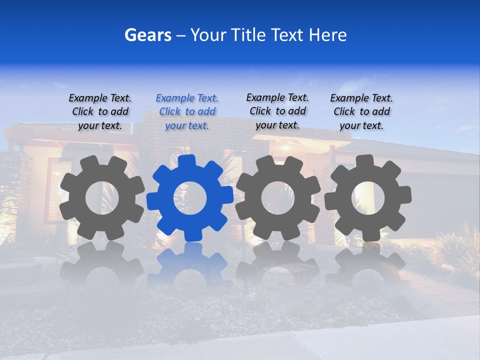 Contemporary Design House Facade PowerPoint Template