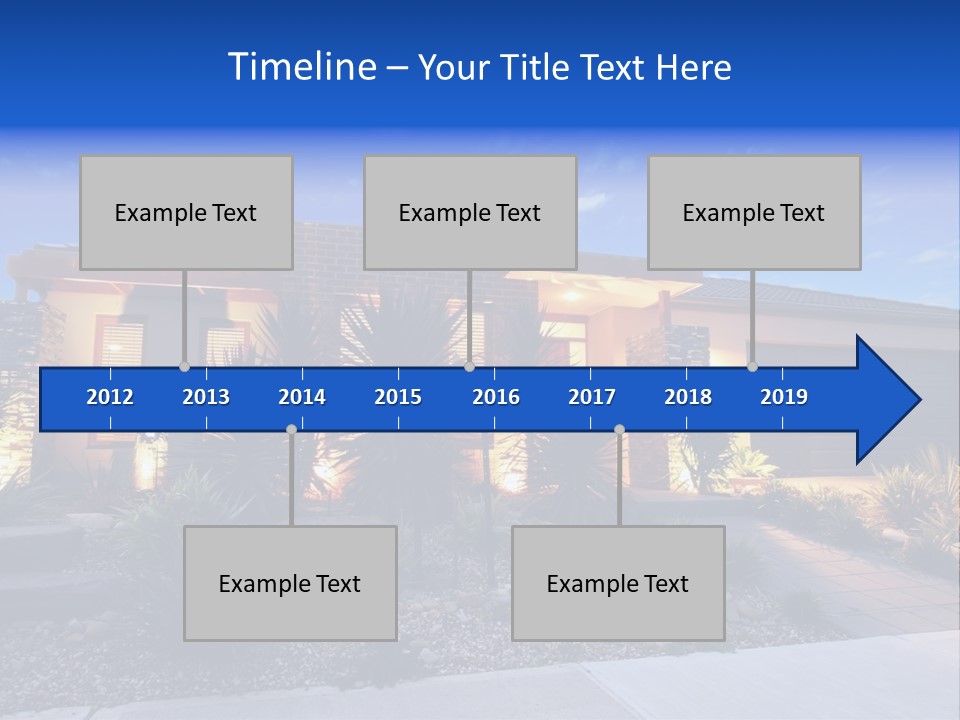 Contemporary Design House Facade PowerPoint Template