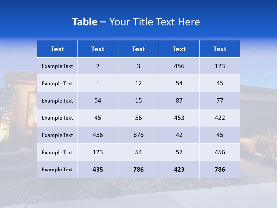 Contemporary Design House Facade PowerPoint Template