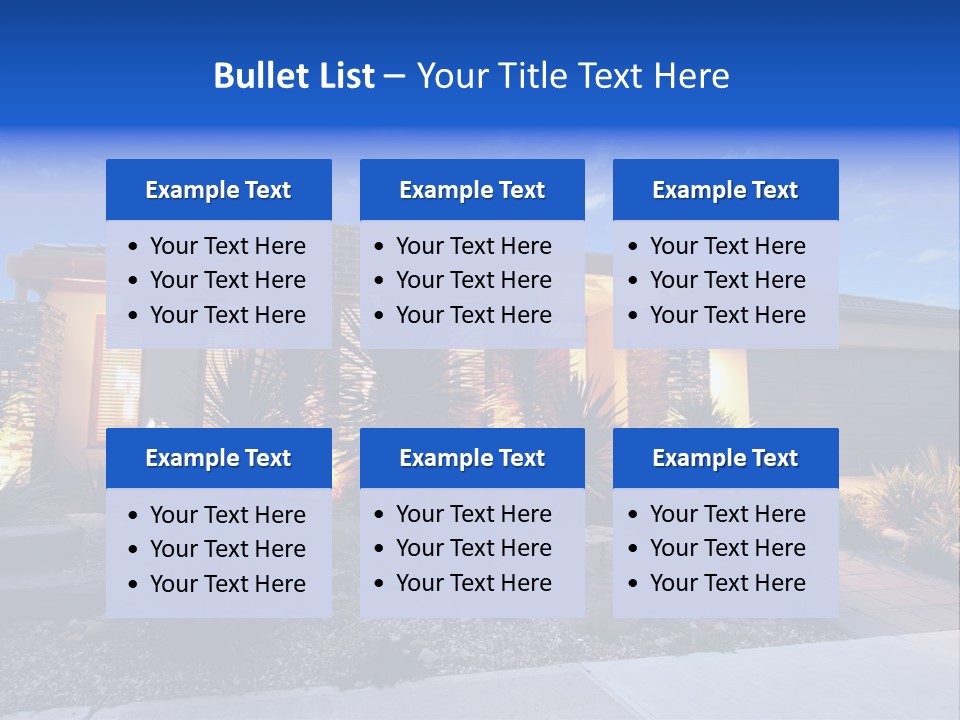 Contemporary Design House Facade PowerPoint Template