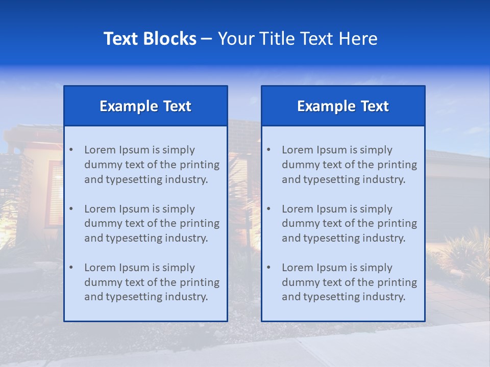 Contemporary Design House Facade PowerPoint Template