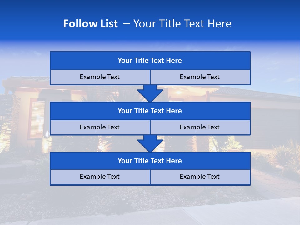 Contemporary Design House Facade PowerPoint Template