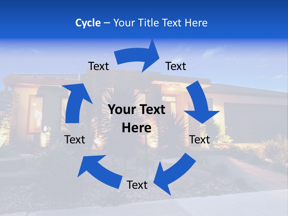 Contemporary Design House Facade PowerPoint Template