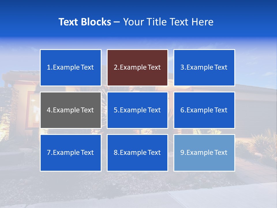 Contemporary Design House Facade PowerPoint Template