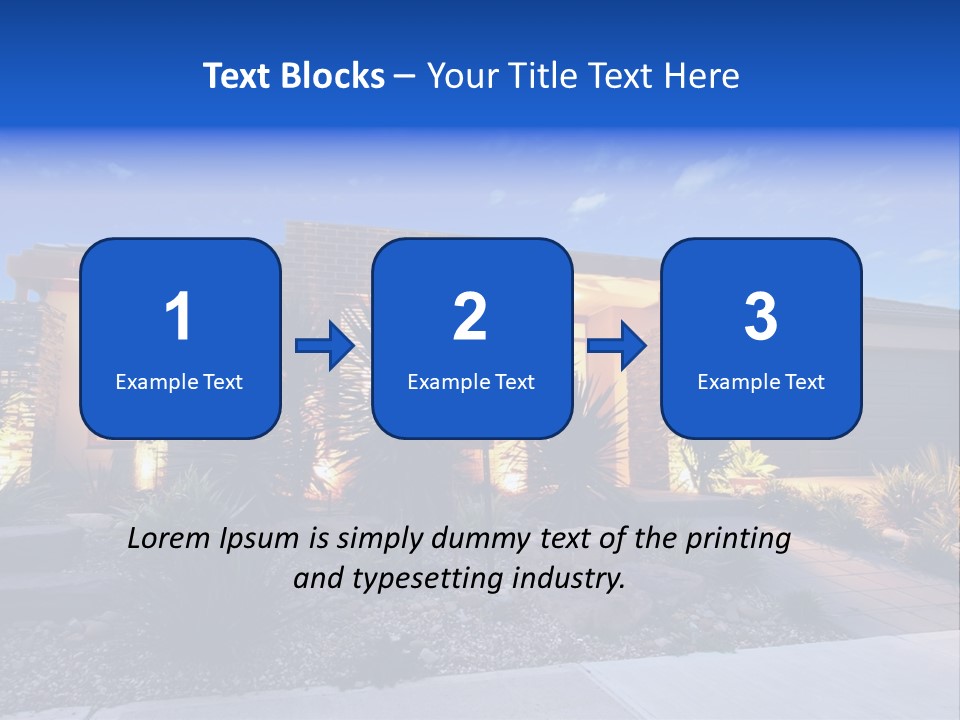 Contemporary Design House Facade PowerPoint Template