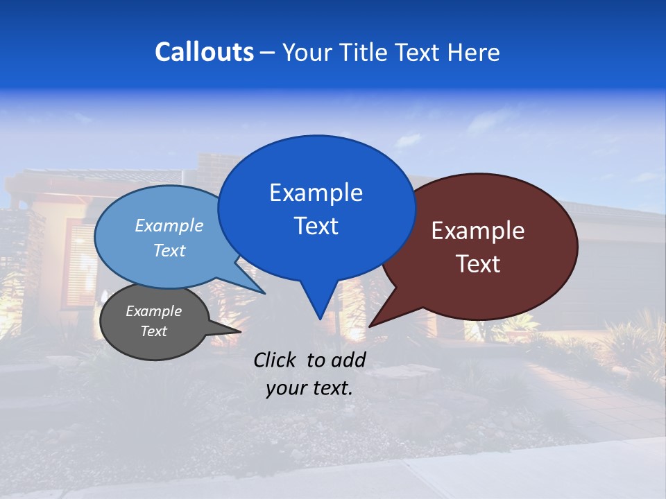 Contemporary Design House Facade PowerPoint Template