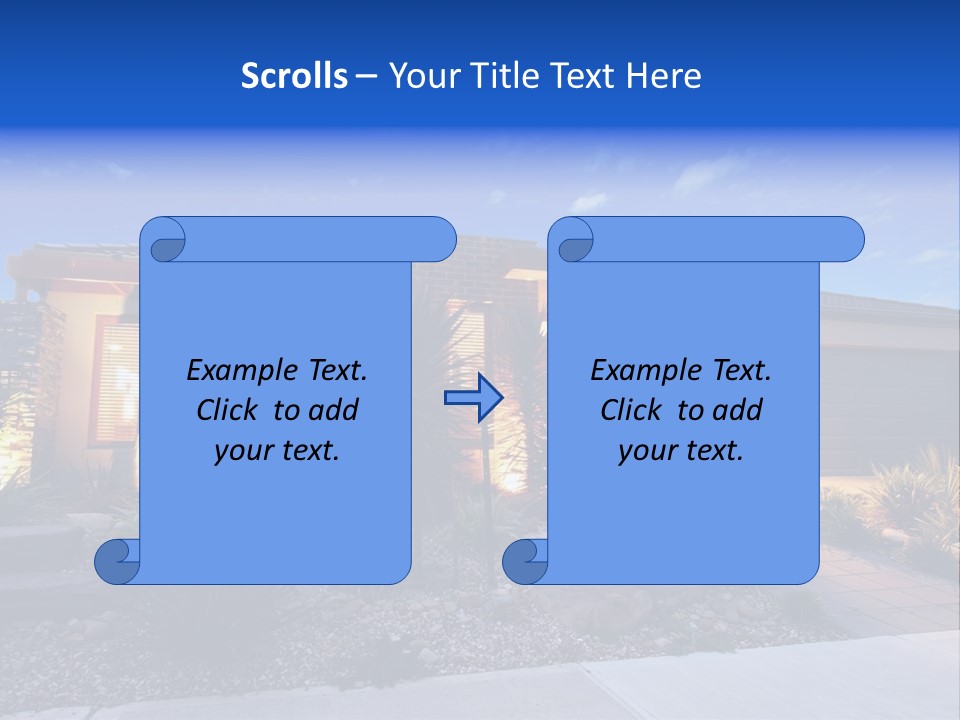 Contemporary Design House Facade PowerPoint Template