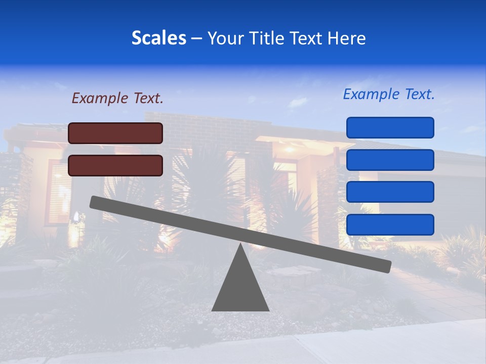 Contemporary Design House Facade PowerPoint Template