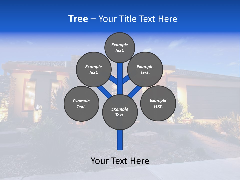 Contemporary Design House Facade PowerPoint Template