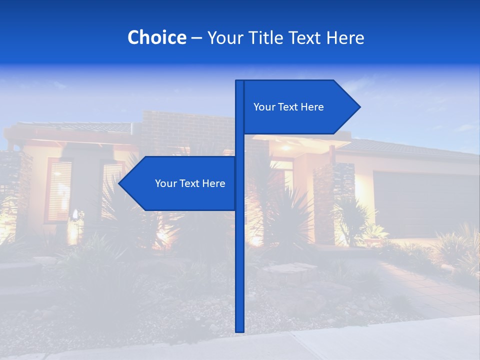 Contemporary Design House Facade PowerPoint Template