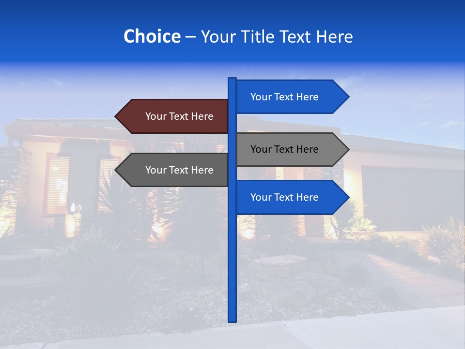 Contemporary Design House Facade PowerPoint Template