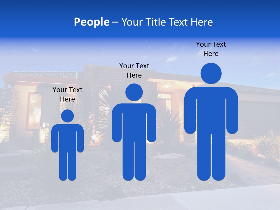 Contemporary Design House Facade PowerPoint Template