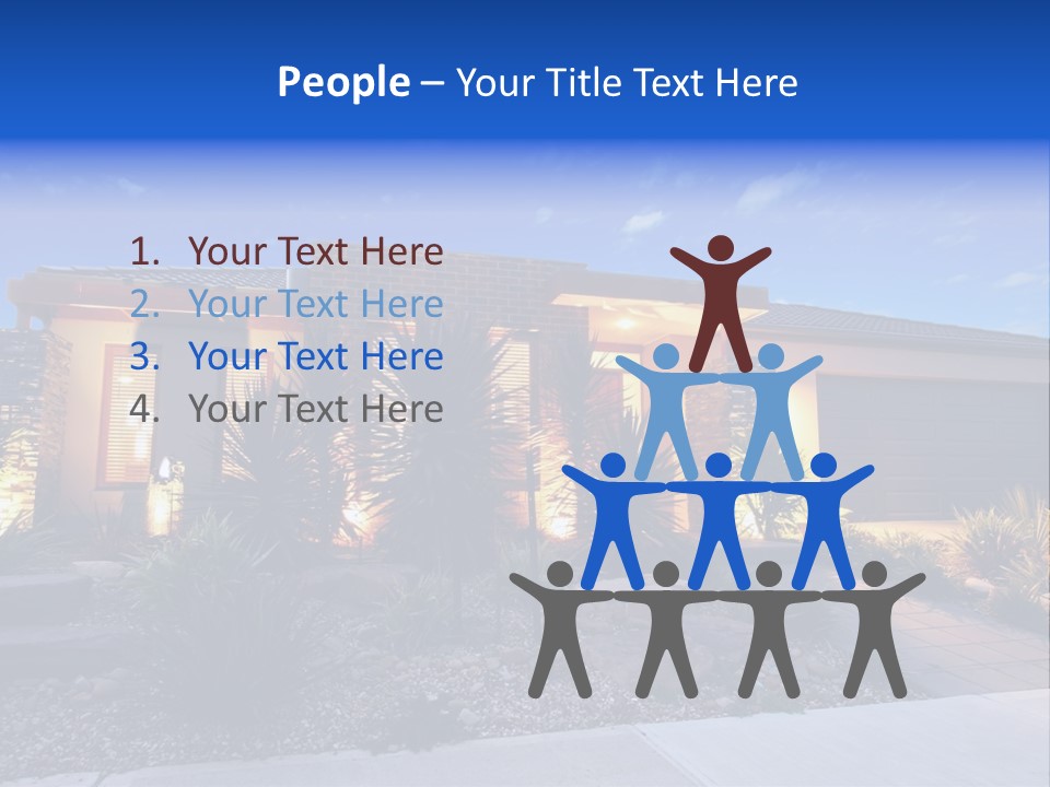 Contemporary Design House Facade PowerPoint Template