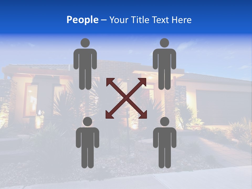 Contemporary Design House Facade PowerPoint Template