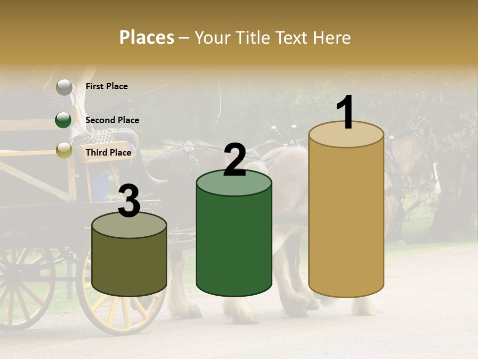 Horse And Wagon Ride, Hunter Valley, Australia PowerPoint Template