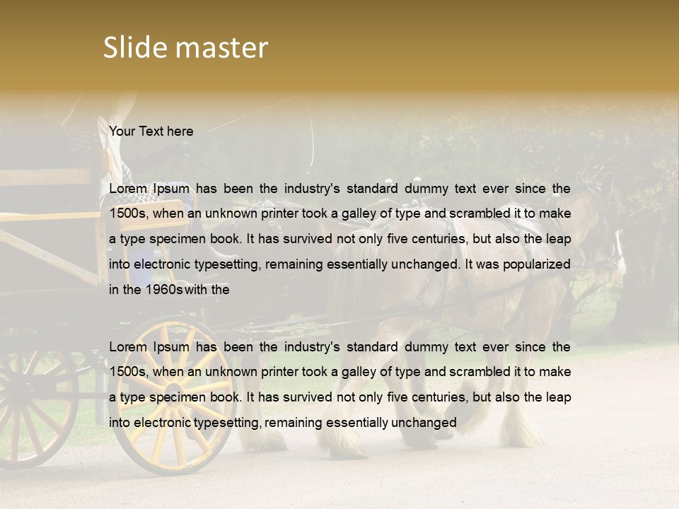Horse And Wagon Ride, Hunter Valley, Australia PowerPoint Template
