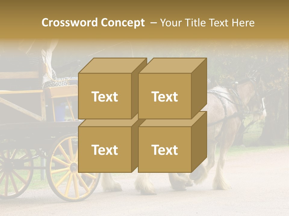 Horse And Wagon Ride, Hunter Valley, Australia PowerPoint Template